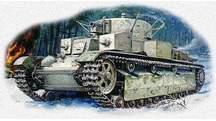 Модель танка Т-28 из бумаги и картона.